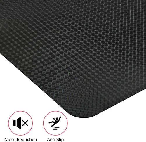 Miniatura 6 de Vicwe Tapete para silla de juegos para suelo de madera dura, 60 x 46 pulgadas, tapete grande para silla de oficina, tapete de PVC para silla