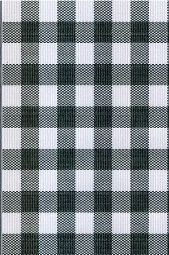 Miniatura 3 de Mad Mats® Alfombra geométrica para exteriores, tapete de plástico reversible (4 x 6 pies, tejido de cesta, piedra blanca)