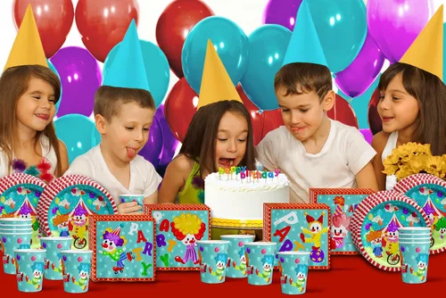 Miniatura 7 de Suministros para fiesta de cumpleaños de payaso, suministros para fiesta de circo, primer cumpleaños de circo, fiesta de payaso para niños, juego