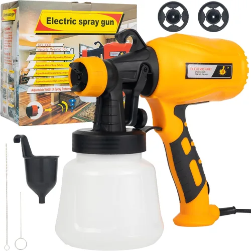 Miniatura 7 de Avsty Pistola pulverizadora de pintura eléctrica, pulverizador HVLP de 850 W de alta potencia con contenedor, boquillas y patrones de pulverización