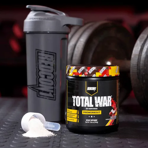 Miniatura 8 de REDCON1 Total War - Suplemento para antes del entrenamiento, Uva - Preentrenamiento con cafeína de acción rápida para hombres + mujeres con beta