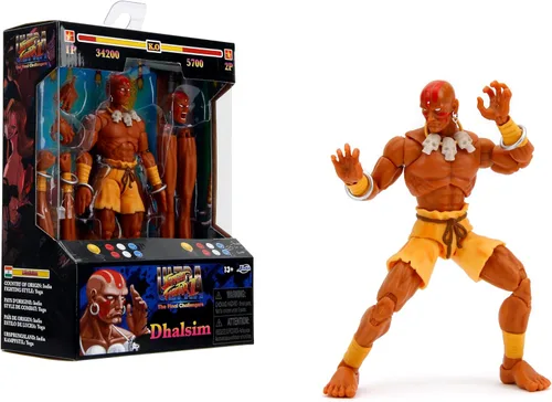 Jada Street Fighter 6" Figura de Acción de Dhalsim, Juguetes para Niños y Adultos