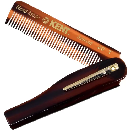Miniatura 9 de Kent 20T TW - Peine de bolsillo plegable hecho a mano para hombres, peine alisador de pelo de dientes finos para el cuidado diario del cabello