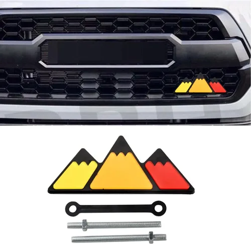 Miniatura 6 de TRD - Insignia decorativa de rejilla tricolor, emblema de diamante, compatible con Toyota 4Runner Tacoma Tundra y otras rejillas de malla o rejilla
