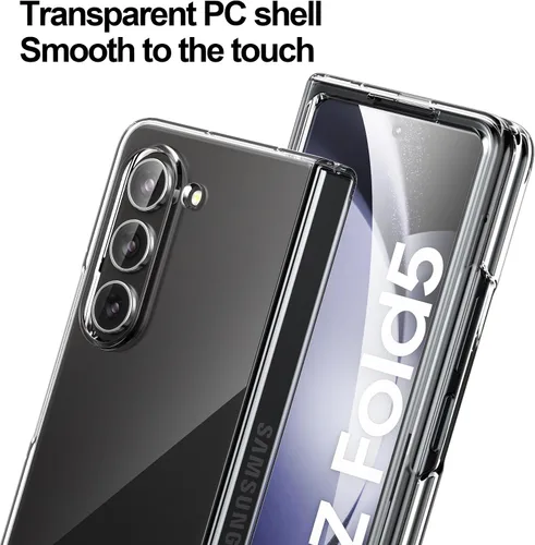 Miniatura 4 de Foluu Funda transparente para Samsung Galaxy Z Fold 5 con protector de pantalla frontal integrado, resistente a los arañazos, carcasa protectora