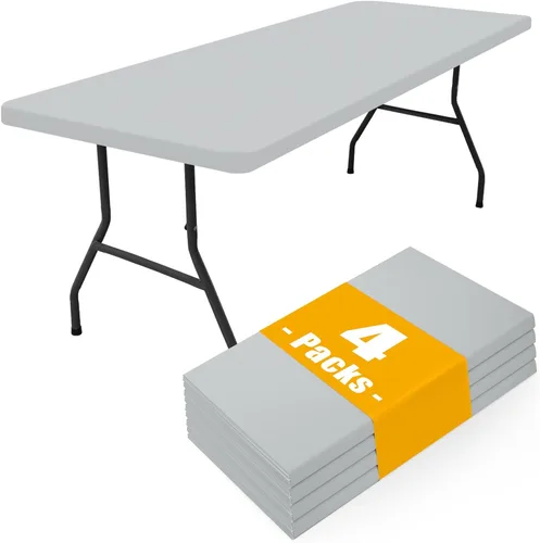 Miniatura 13 de Smiry Paquete de 4 manteles rectangulares de pícnic, manteles ajustables elásticos impermeables, manteles rectangulares de poliéster lavables