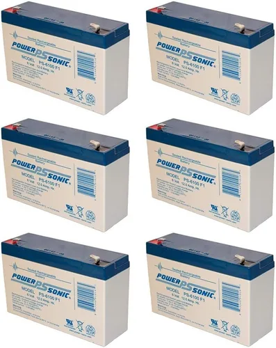 Miniatura 2 de Power Sonic PS-6100 6V 12AH F1 Batería Recargable - Paquete de 6