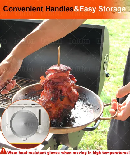 Miniatura 2 de Brocheta vertical para barbacoa – Al Pastor Pincho vertical para asador vertical para tacos Al Pastor, Shawarma, giroscopios, accesorio