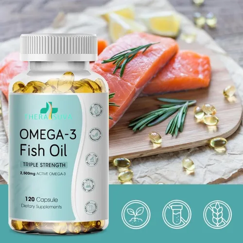Miniatura 3 de Aceite de pescado salvaje de Alaska de triple fuerza, Omega-3 2500 mg, EPA 1,300 mg + DHA 1,200 mg, suplemento para la salud del corazón, el cerebro