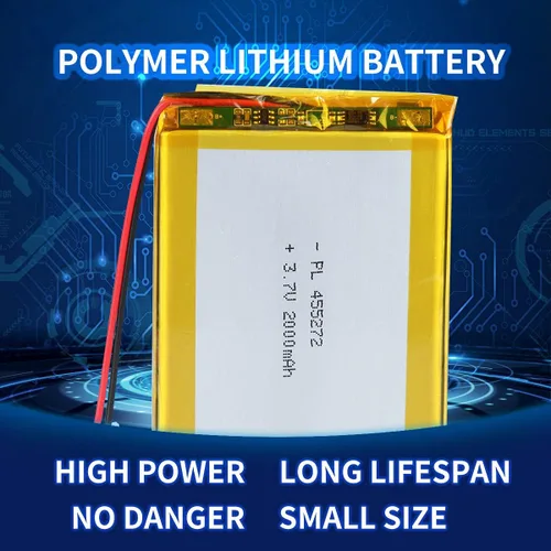 Miniatura 3 de 3.7V 2000mAh 455272 batería de iones de polímero de litio recargable Li-ion Li-Po baterías con conector PH2.0.000 in