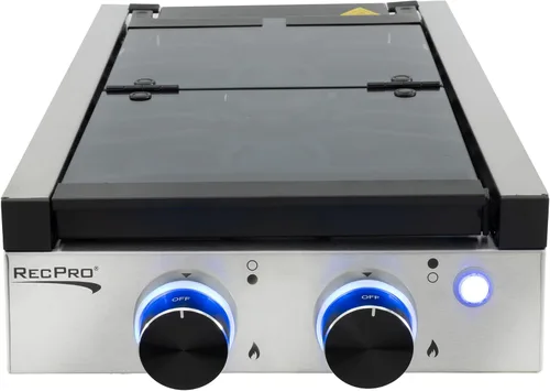 Miniatura 9 de RecPro - Estufa de gas integrada para RV 2 quemadores o 3 quemadores Estufa de cocina para RV Quemadores de 6,500 y 8,000 BTU Funda incluida
