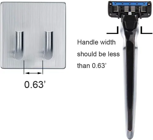 Miniatura 3 de Ganchos adhesivos, gancho de acero inoxidable para toallas de baño, colgador de pared resistente, impermeable, antideslizante, doble gancho