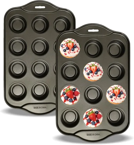 Miniatura 14 de Mini moldes para hornear – Sartenes antiadherentes para hornear pasteles caseros, molde de acero al carbono para pan de plátano, pastel de carne