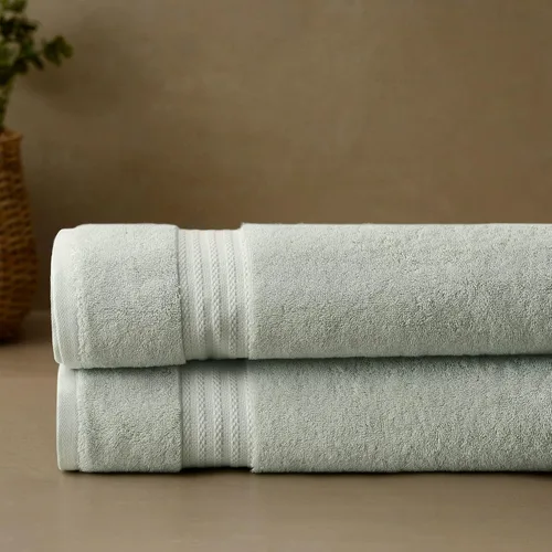 Miniatura 10 de Fabdreams Juego de toallas de baño 100% algodón orgánico de 2 piezas 700 g/m² Toallas extra grandes ultra suaves, suaves y absorbentes, duraderas