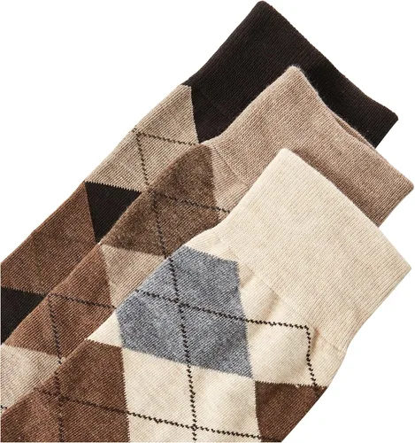 Miniatura 3 de GOLDTOE Calcetines Carlyle Argyle Crew para hombre, paquete de 3, Varios