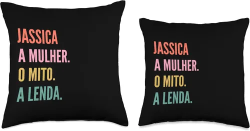 Miniatura 3 de Funny Portuguese First Name Design - Jassica Throw Pillow
