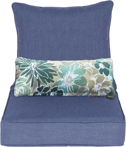 Miniatura 25 de Aoodor Cojín para silla de exterior, 22 x 24 pulgadas, resistente al agua, resistente a la decoloración, cojines de asiento de patio con funda