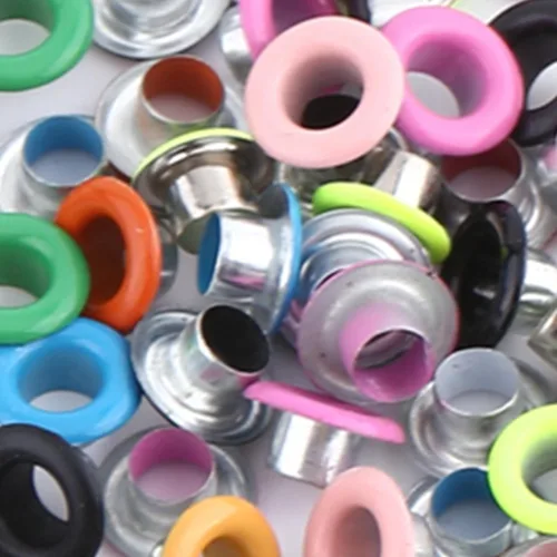 Miniatura 3 de Juego de 100 ojales y ojales, ojales de metal de 0.197 pulgadas (0.197 in), juego de ojales de metal para zapatos, ropa, bolsa de manualidades
