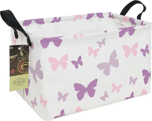 Miniatura 22 de Cesta de almacenamiento rectangular, lindo organizador de tela para juguetes de mascotas/niños, libros o ropa. Perfecta para habitaciones de niños