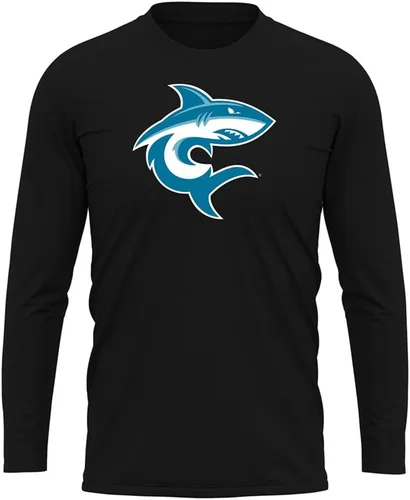 Miniatura 115 de Camisa deportiva de manga larga oficial de la NCAA Collegiate para hombre, colección negra con logotipo primario