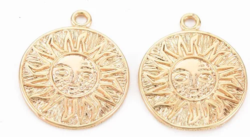 Miniatura 5 de UR URLifeHall 10 dijes de galletas de la fortuna, chapados en oro de 18 quilates y latón para hacer aretes, collares y pulseras