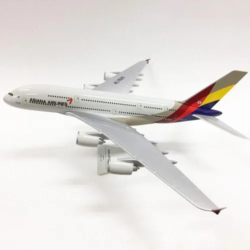 Miniatura 3 de ZEZEFUFU Simulación 1:400 Asiana Airlines A380 Avión Metal Avión Modelo para Colección Regalo Aviación Ciencia Exposición