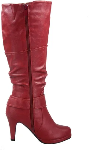 Miniatura 2 de FZ-Win-45 Botas altas de tacón alto con plataforma y cremallera para mujer