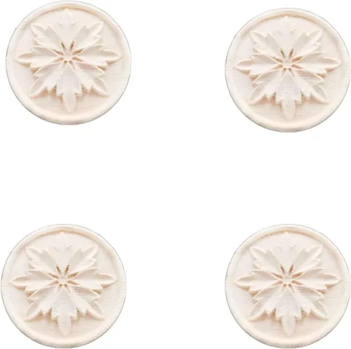 Miniatura 2 de 4 piezas de apliques de madera redondos para decoración de muebles de puerta de cama, decoración de gabinete de madera, decoración de muebles sin 8