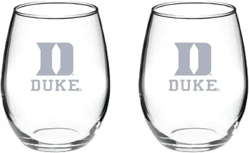 Miniatura 42 de RFSJ Juego de 2 copas de vino o bebidas con logotipo de Satin Frost (Harvard)