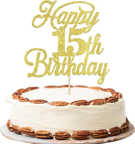 Miniatura 33 de Rsstarxi 1 paquete de decoración para tarta de cumpleaños 8 con purpurina negra de 8 años y fabulosos saludos a 8 años de edad, para celebrar el 8º