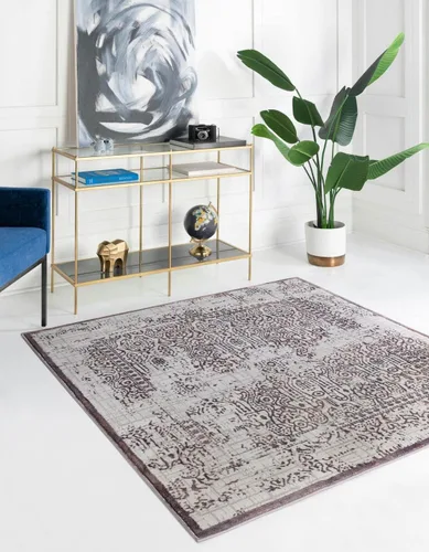 Miniatura 25 de Unique Loom Aberdeen Collection - Alfombra de área Stanhope (2' 7" x 6' 1" camino, gris/beige)