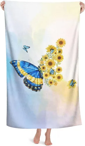 Miniatura 7 de Toalla hawaiana de flamenco rosa para baño, toalla de verano grande seca con hojas hawaianas de flores tropicales, 52 x 32 pulgadas, manta de playa