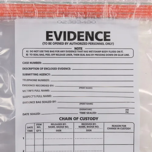 Miniatura 2 de Bolsa de plástico para evidencia, 100 unidades, L