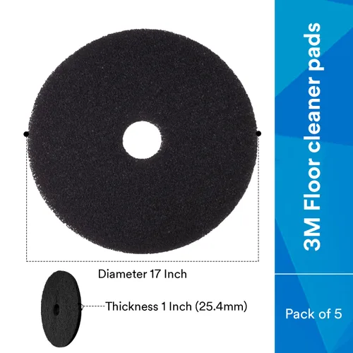 Miniatura 2 de Almohadilla para remover la cera del piso 3M 7200, color negro (caja de 5), 17 pulgadas, Negro, 5