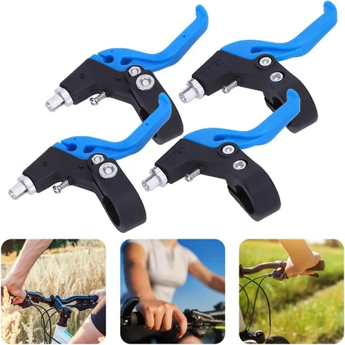 Miniatura 2 de Alomejor Maneta de freno para niños, manillar ergonómico ajustable, 0.874 in/0,9 pulgadas de diámetro del manillar (negro azul)