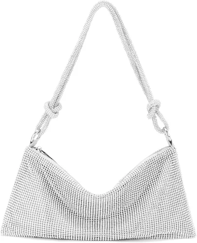 Miniatura 11 de Bolsos de mano para mujer, bolso de noche con cadena desmontable para mujer, bolso de fiesta brillante para mujer, bolsas de boda