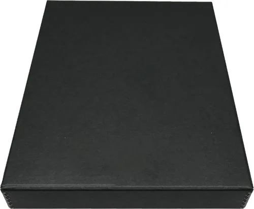 Golden State Art, Archival - Caja de almacenamiento de 16 x 20 pulgadas, diseño de concha con borde de metal, conserva y almacena fotos, documentos,