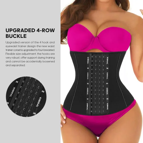 Miniatura 2 de KIMIKAL Corsé de cintura para mujer, faja moldeadora de cintura, fajas colombianas, reductor de cintura, control de barriga, huesos de acero, tops