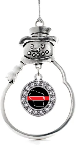 Miniatura 215 de Inspired Silver - Roller Queen - Adorno de Navidad plateado - Adorno circular para árbol de Navidad con circonita cúbica - Decoración colgante