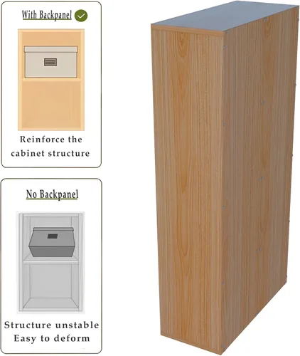 Miniatura 70 de OSCHF - Estantería de almacenamiento de 12 cubos, estantería de madera de 3 niveles con espacios abiertos para el hogar y la oficina, organizador