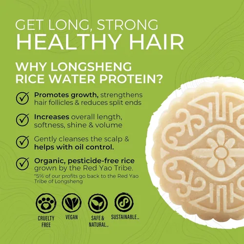 Miniatura 2 de Set de barra de champú y acondicionador Hidden Waterfall de Viori hecho con agua de arroz - Champú y acondicionador sin sulfato hechos a mano