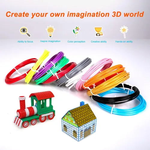 Miniatura 6 de Recargas de filamento para bolígrafo 3D Kretrum 12 colores Compatible con SCRIB3D MYNT3D PIKA3D Bolígrafo 3D para niños Cada color 3.05 metros