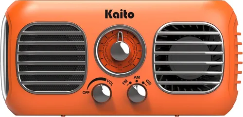 Miniatura 8 de Kaito KA777 Radio de emergencia y ventilador portátil - Radio meteorológica AM/FM NOAA y banco de energía de 4,000 mAh recargable con panel solar