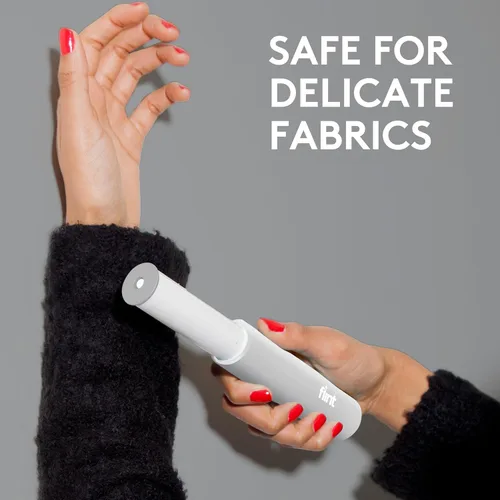 Miniatura 9 de Rodillo de pelusa retráctil clásico blanco Flint Mini con 30 hojas adhesivas extra, rodillo de pelusa pequeño y portátil, ideal para quitar el pelo