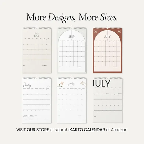 Miniatura 7 de Karto Wall Calendar 2026-2027 - Vertical 8.5x11 inch July 2026 to December 2027 - Boost Your Productivity and Easy Planning with the Aesthetic