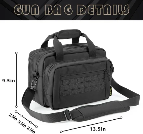 Miniatura 6 de Bolsa para polígono de tiro, estuche para pistola, bolsas para pistolas y munición para pistolas de mano y bolsa de transporte blanda para disparar