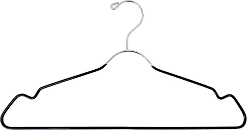 Miniatura 8 de Paquete de 24 perchas de metal con muesca para el hombro, perchas de alambre resistente, acero inoxidable ultrafino, antideslizantes, ahorran