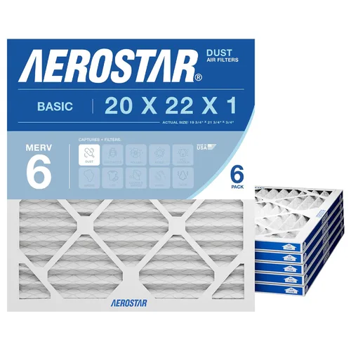 Miniatura 8 de Aerostar MERV 8 20 x 22 x 1 – 4 unidades – Filtros plisados de alta eficiencia para HVAC, horno y aire acondicionado – Elimina el polvo, la pelusa