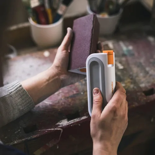 Miniatura 4 de Fiskars Bloque de lijado de bricolaje, grande, blanco/gris