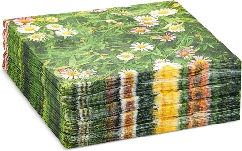 Miniatura 9 de Juvale Servilletas de papel de margarita, papel de seda absorbente de 2 capas, decoración de fiesta de jardín y despedida de soltera, servilletas